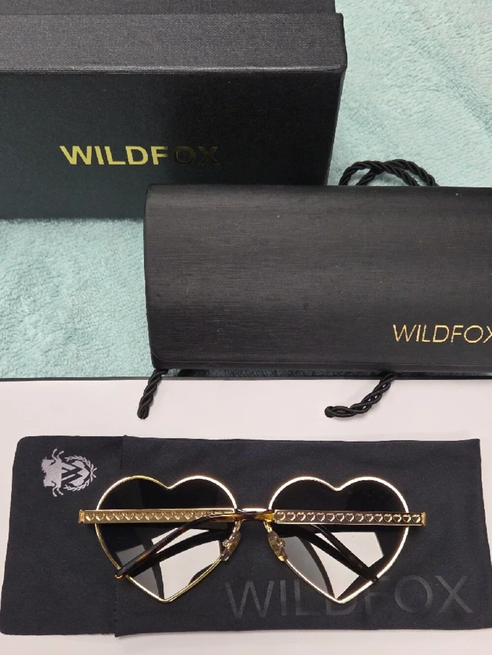 Wildfox Lolita Gold Heart-Shaped Sunglasses